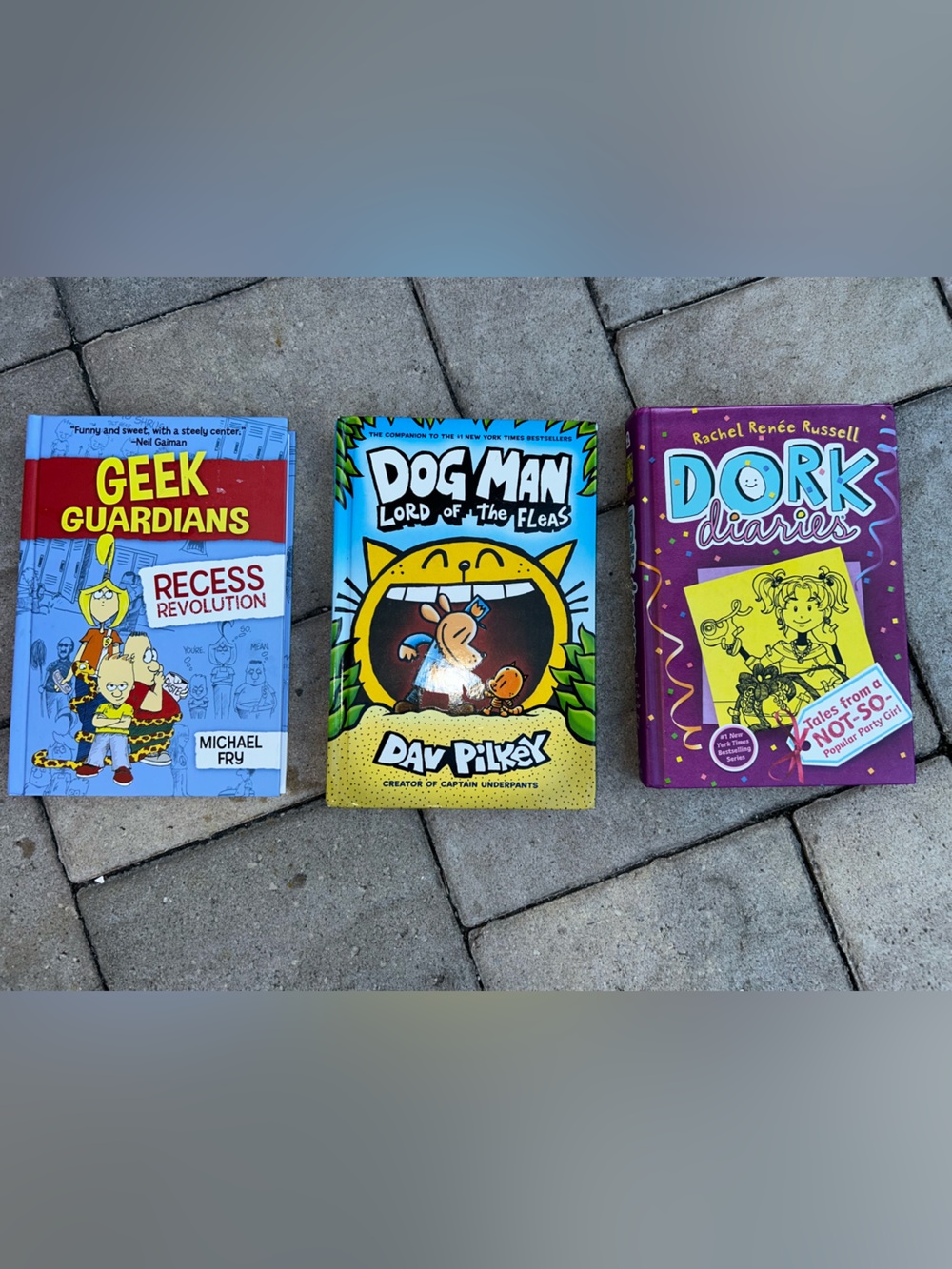 Dog Man, Dork Diaries & Geek Guardians Kids Graphic Novels Book Lot